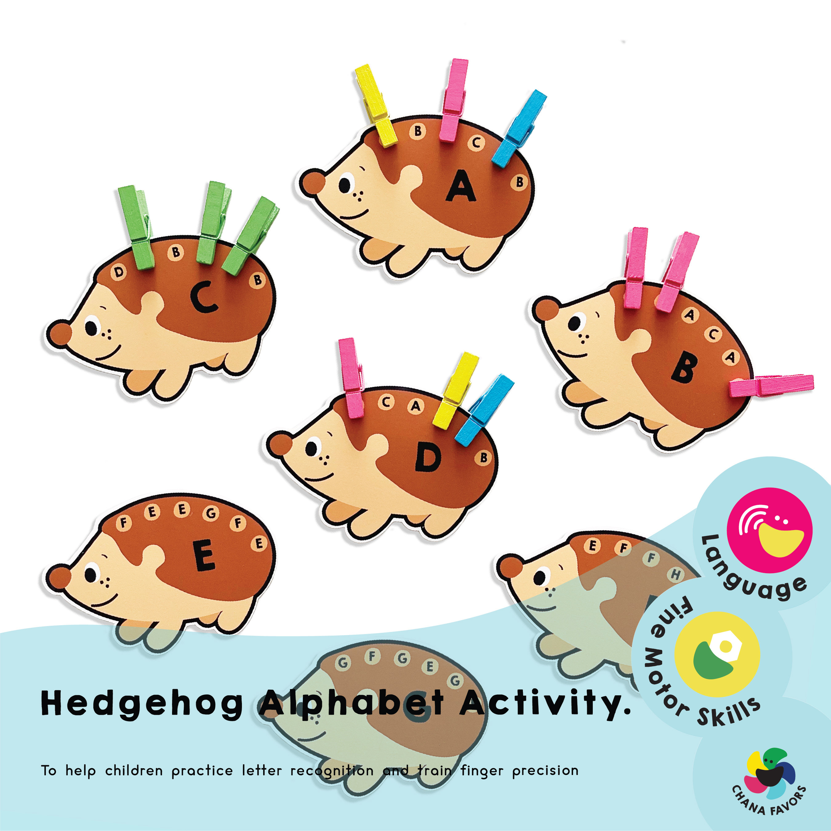 Hedgehog Alphabet Matching Activity: Letter Recognition (Printable PDF)