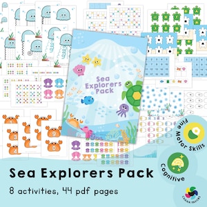 Sea Explorers Printable Pack: Fine Motor Skills & Alphabet (PDF Download)