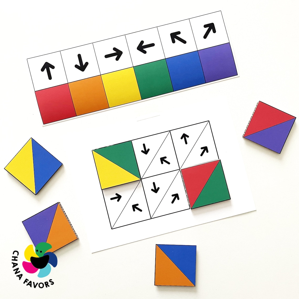 Arrow Color Coding Printable Brain Training Games to - Etsy