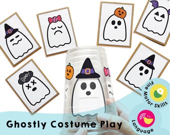 Ghostly Costume Play - Printable PDF - Download Only - Develops Fine Motor & Language Skills! Ideal for Homeschooling and Playdates