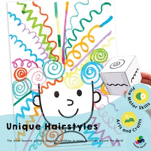 Acconciature uniche - PDF stampabile - Solo download - Gioco per famiglie da un'attività IG popolare giocata dai bambini di tutto il mondo