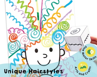 Unique Hairstyles - Printable family games from the most favorite activity on IG played by children in many countries around the world