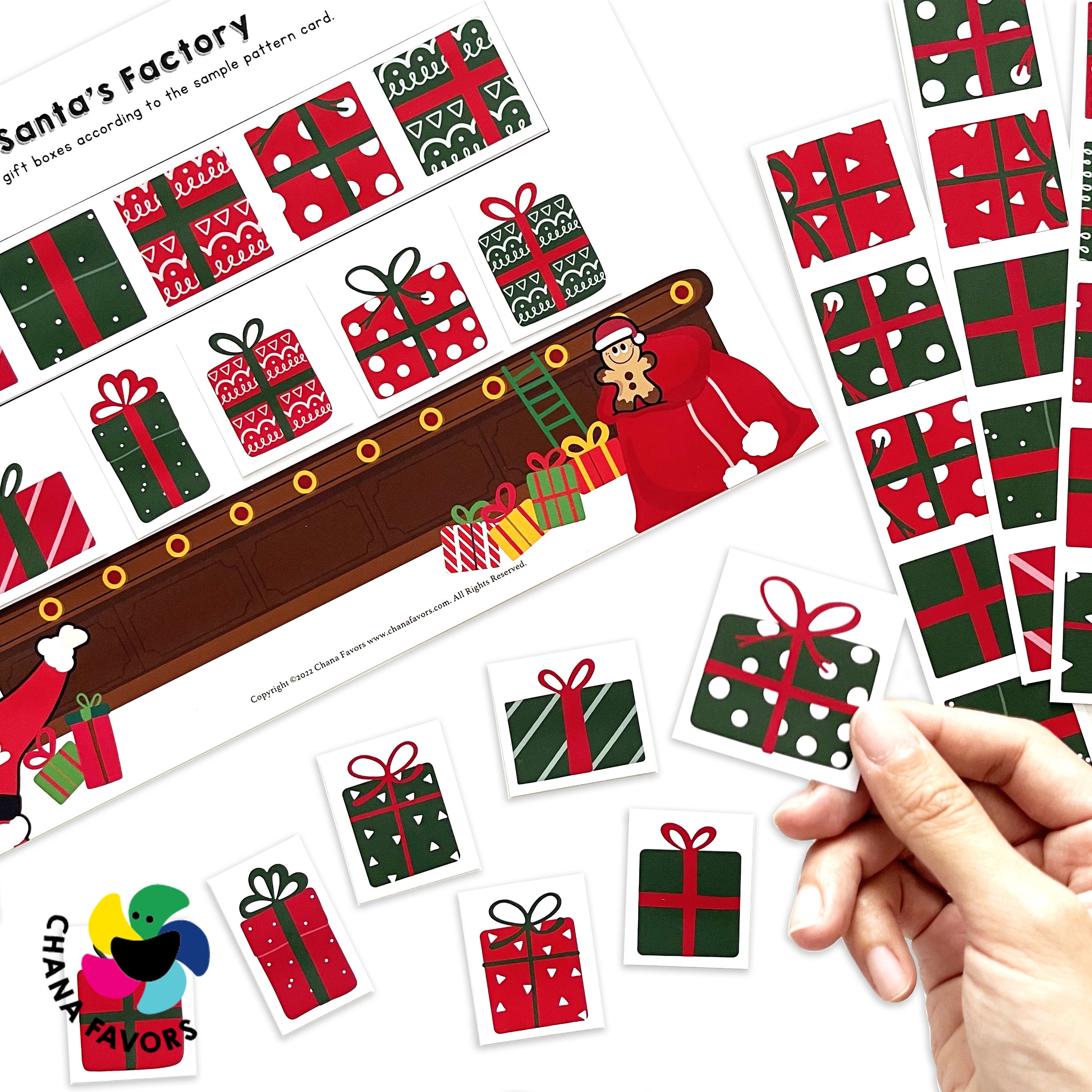 Santa's Factory printable Christmas Brain Game for Kids or Seniors to ...
