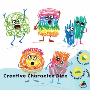 Creative Character Dice | Printable Family Game | Unleash Imagination and Artistic Flair | Fun for Kids and Adults