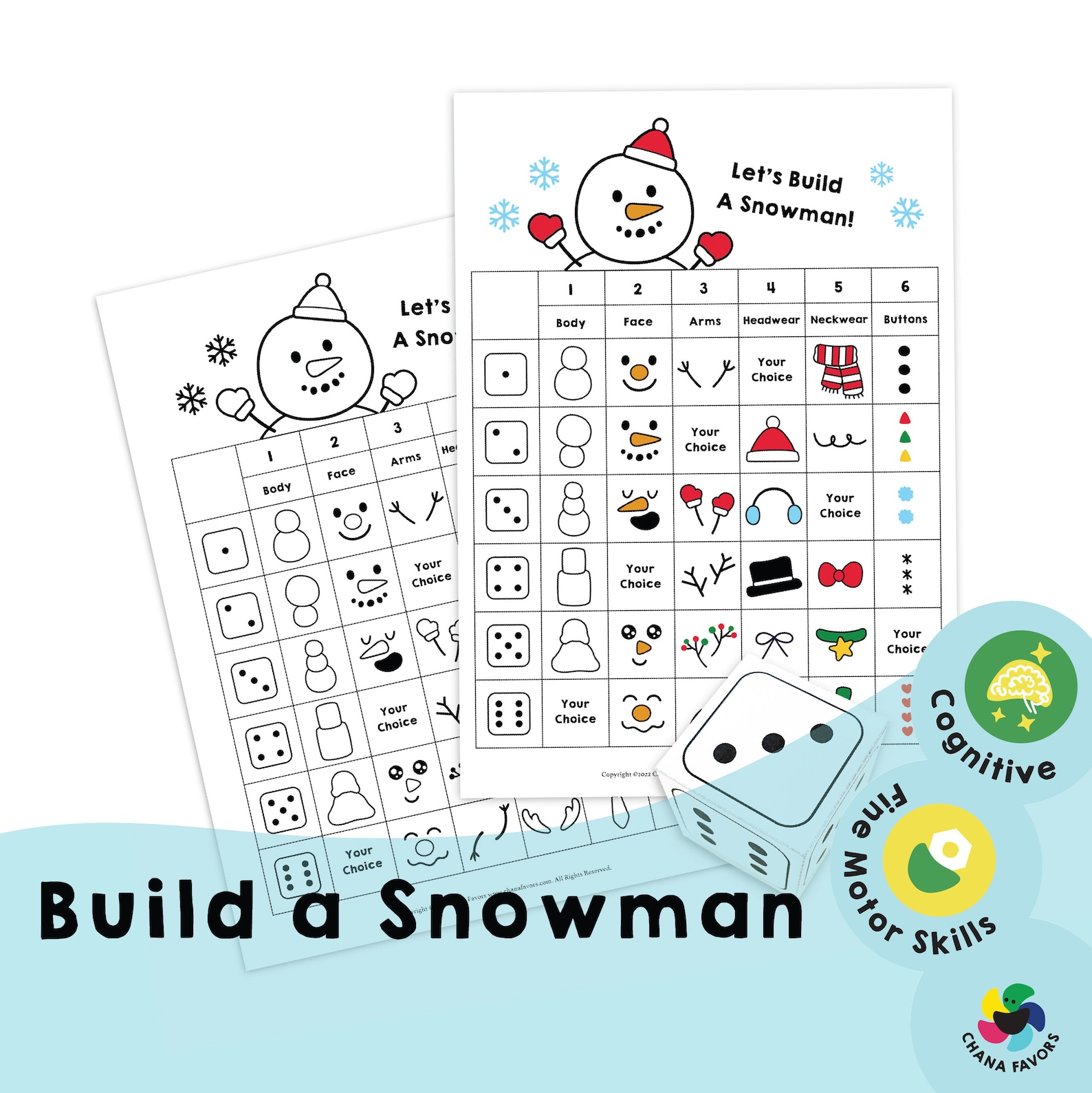 Build a Snowman Printable Family Games to Help Kids Become - Etsy