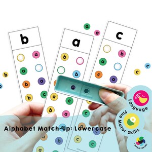 Combinación de letras en inglés: MINÚSCULAS - PDF imprimible - Solo descarga - Mejora la coordinación, las habilidades motoras y el reconocimiento de letras
