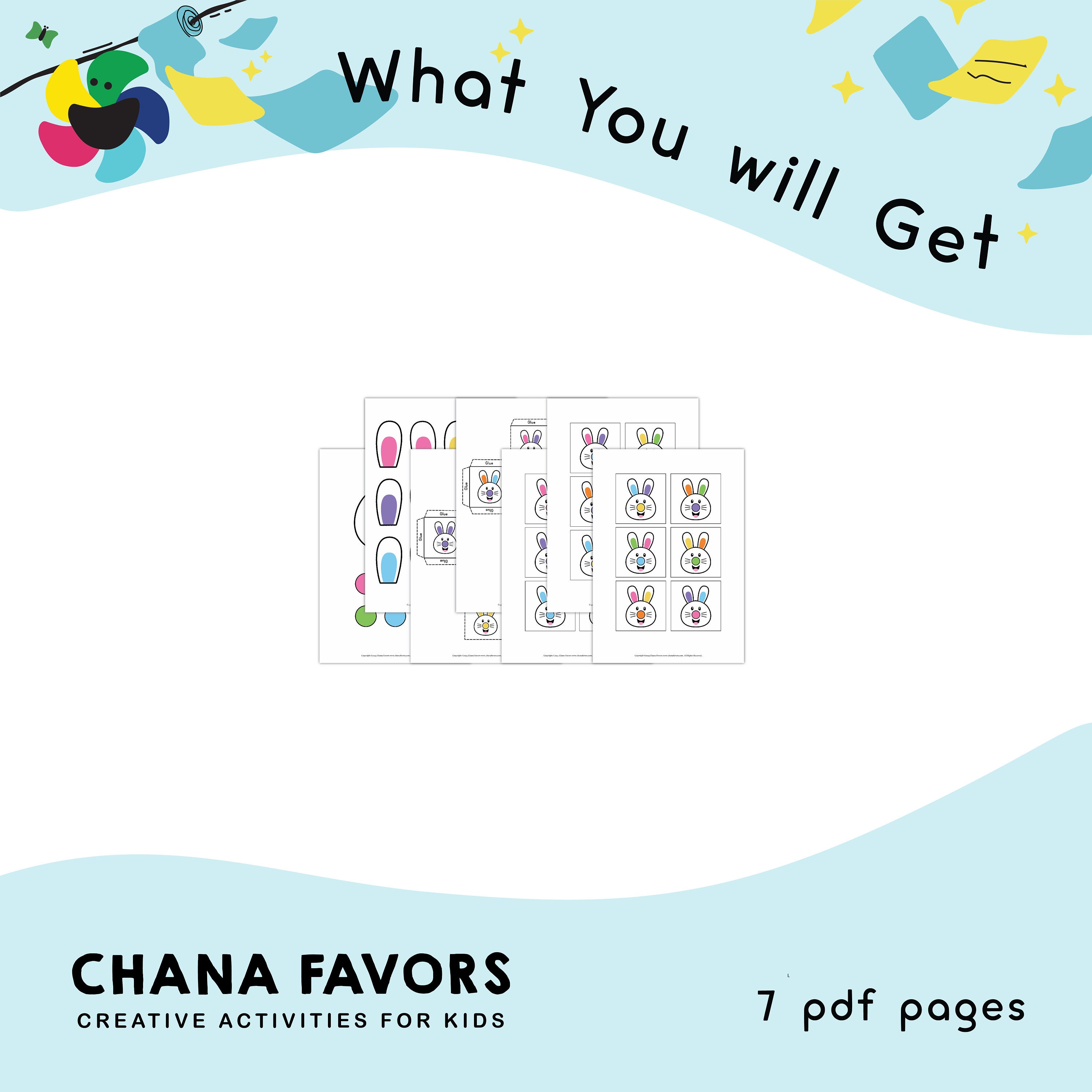 Rabbit Color Matching Game: Fine Motor Skills Activity (printable PDF ...