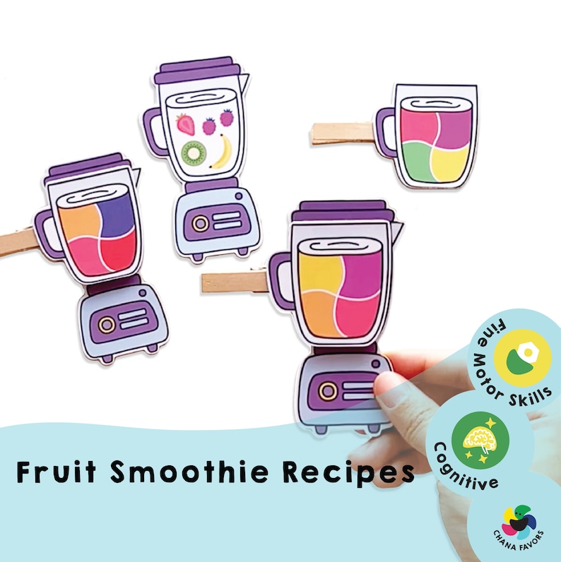 Fruit Smoothie Recipes Printable preschool homeschool resources to help your child develop pre-reading skills and fine motor skills zdjęcie 1