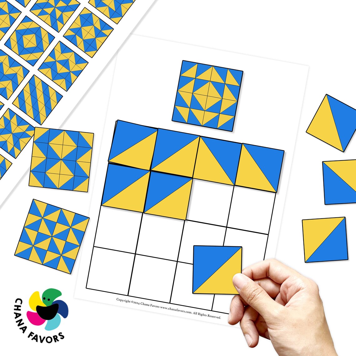 Triangle Teasers Puzzle Game: Printable Pattern Activity (PDF Download ...