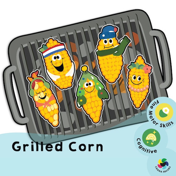 Grilled Corn on the Cob Printable Preschool Activity to Etsy