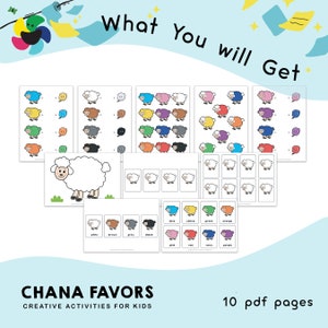 Colorful Sheep Printable preschool resources to help your child practice hand-eye coordination and improve visual skills through play image 2