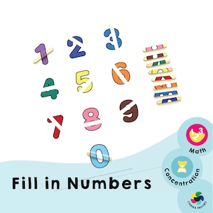 Fill In Numbers Printable: Homeschool Preschool Activity (PDF Download)
