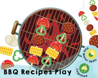 Juego de recetas de barbacoa: ¡aprendizaje divertido y juego creativo para niños!