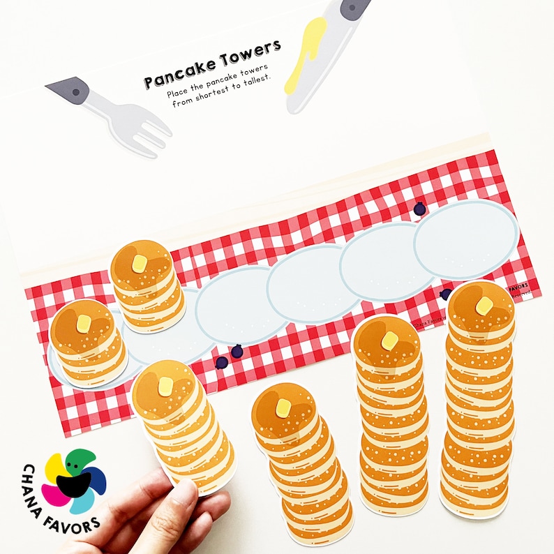 Breakfast Activity Pack Printable PDF Kids Activities on Sizes, Shapes