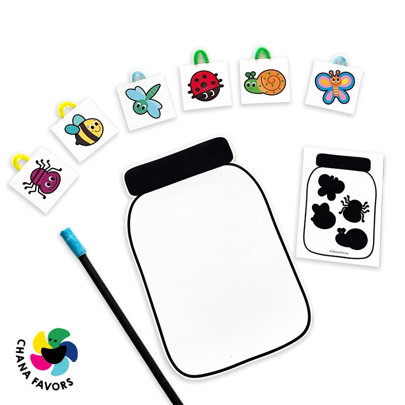 Bug Bottles Game: Printable Insect Shadow Matching (PDF Download) - Etsy