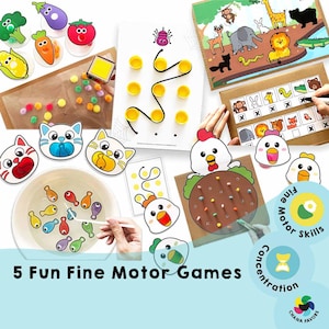 Fine Motor Skills Games: Activity Pack for Kids (Printable PDF)