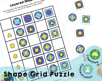 Jeu de superpositions de formes : exercice cérébral imprimable (téléchargement PDF)