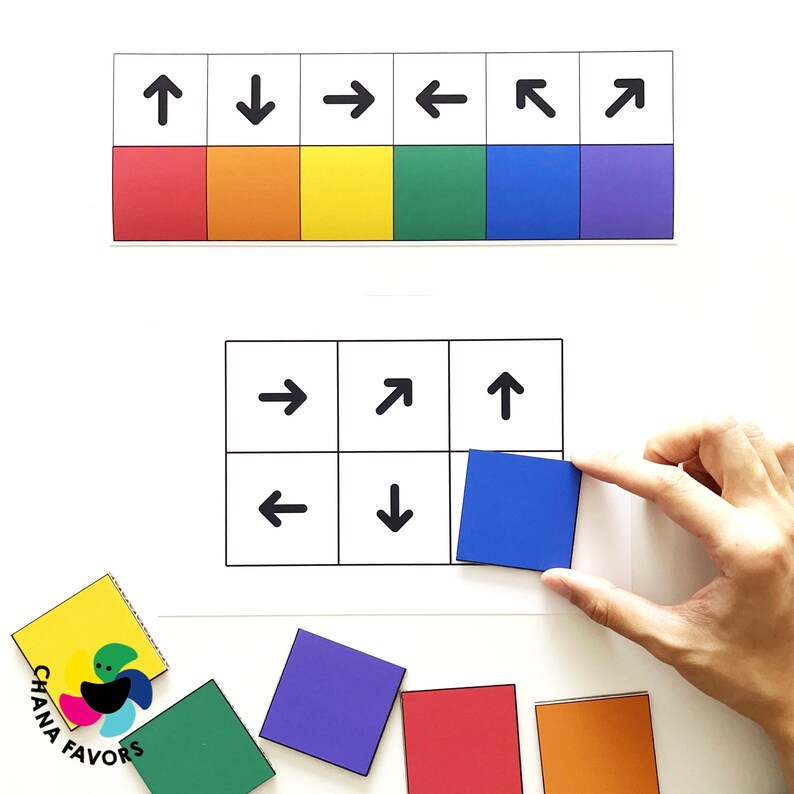 Arrow Color Coding Printable Brain Training Games to - Etsy