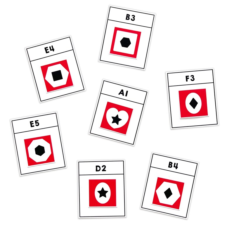 Shape Grid Puzzle Printable Brain Teaser to Help Players of Etsy