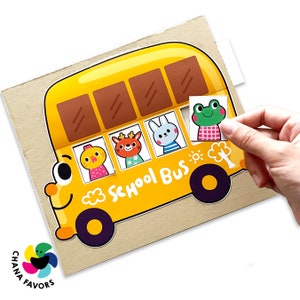 Asientos de autobús escolar Juego de memoria imprimible: pruebe y mejore la memoria de trabajo de su hijo para todas las edades imagen 4