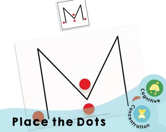 Place the Dots-Printable brain training games to train thinking processes and hand-eye-brain coordination for children and the elderly