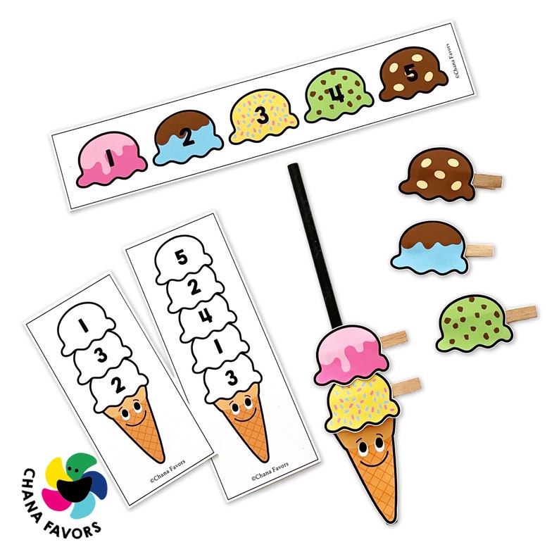 Ice Cream Shop Printable Interactive Game For Kids To Etsy