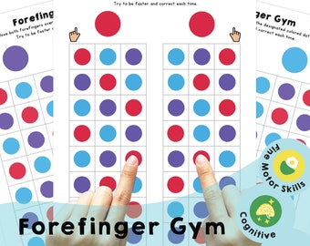 Forefinger Gym - Printable brain training games that train multiple skills and exercise fingers, hands, eyes and brain. Good for all ages.