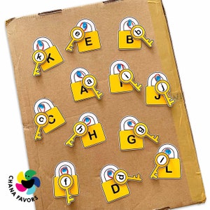 English Letter Locks Printable Fun Matching Game Preschool homeschool resource to Enhance Letter Recognition & Fine Motor Skills. zdjęcie 5