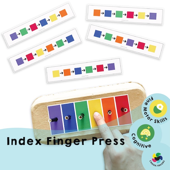 Index Finger Press Printable Brain Game That Exercises Your Finger