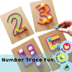 Number Trace Printable: Fine Motor Skills Activity (PDF Download)