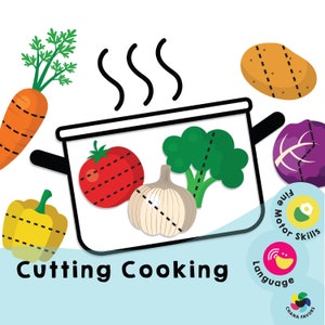Cutting Cooking Printable - Creative Skill Building for Kids!