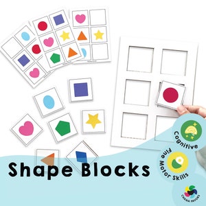 Shape Blocks Game: Printable Brain Training Activity (PDF Download)