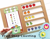 Fruit Shop Counting Game: Number Recognition, Early Math (Printable PDF)