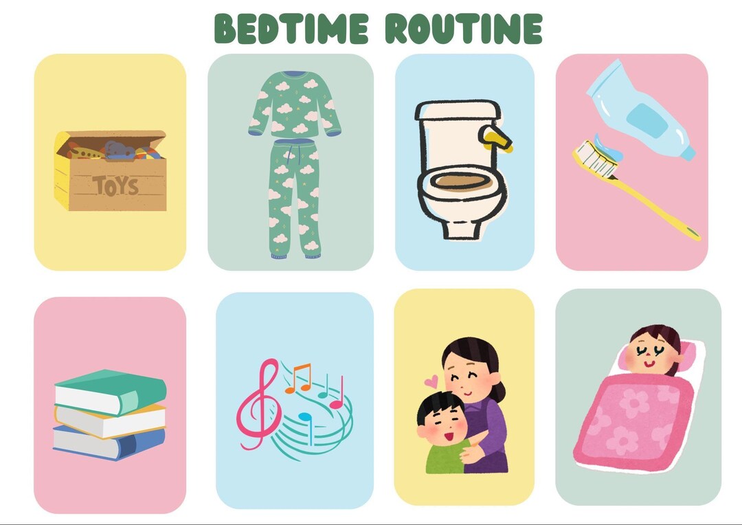 Bedtime Routine Visual Visual Bedtime Routine Visual Chart - Etsy