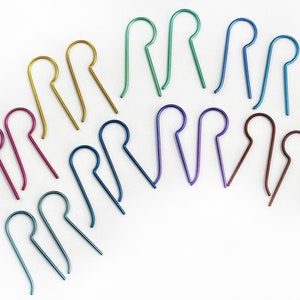 Open Hypo Allergenic Niobium Earwires Round -  Customise toYour Design, Nickel Free Jewellery Findings Earring Hooks