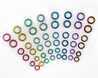 Anodised Niobium Jumprings - Hypo Allergenic Coloured Anodized Jump Rings  - Links for Jewellery Making. Nickel Free, Allergy Safe Findings