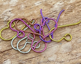 Hypo Allergenic Hook Earwires - Sunrise Colours - Nickel-Free Anodized Niobium Earring Findings 5 Pairs