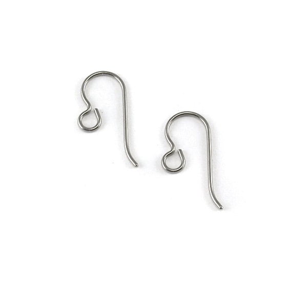 Titanium Earring Hooks - 10 Pairs Hypo Allergenic, Nickel-Free Ear Wires  Findings