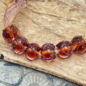Lampwork Glaspärlor - Ispärlor - Hantverksmässiga glaspärlor av Emma Ralph, EJR Beads SRA Storbritannien. Tillverkade på beställning. bild 3