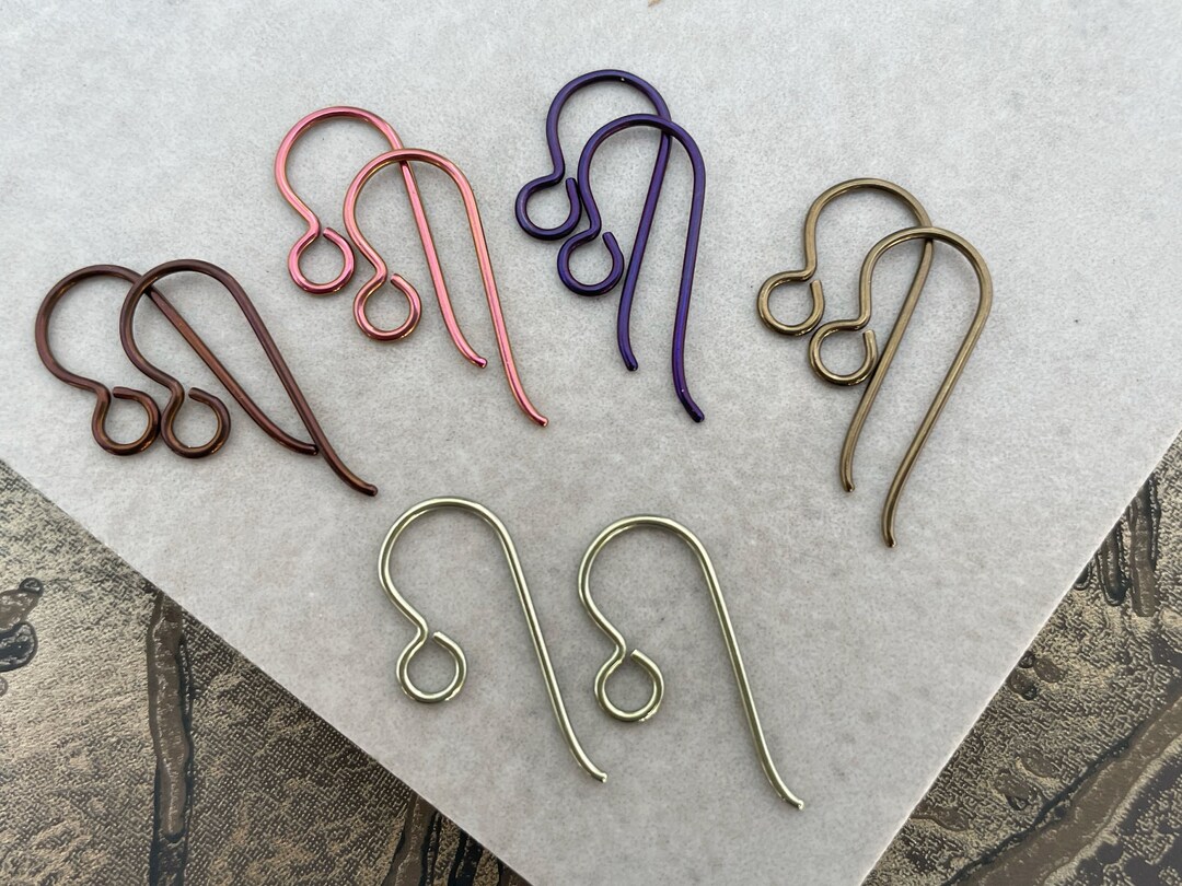 Colourful Hypo Allergenic Earring Wires Blush Colours Etsy