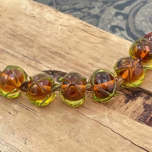 Lampwork Glaspärlor - Ispärlor - Hantverksmässiga glaspärlor av Emma Ralph, EJR Beads SRA Storbritannien. Tillverkade på beställning. bild 7