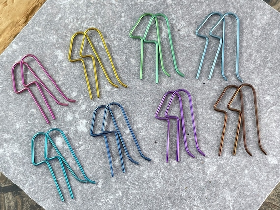 Angular Open Hypo Allergenic Niobium Earwires -  Customise to Suit Your Designs, Nickel Free Jewellery Findings Earring Hooks