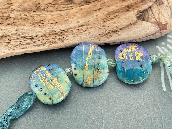 Handmade lampwork glass sale beads