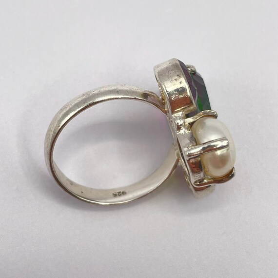 Multi Stone Colorful Statement Ring Sparkling Coc… - image 5