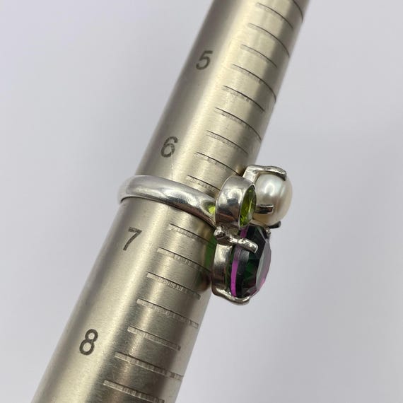 Multi Stone Colorful Statement Ring Sparkling Coc… - image 8