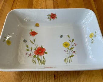 Vintage Bakeware Andrea by Sadek Country Flowers Oven to Table Style 9607