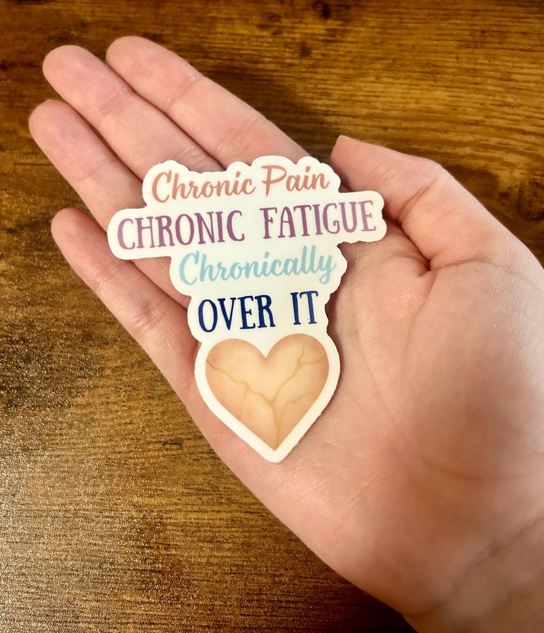 Chronic Pain & Fatigue Sticker Spoonie Gift Flare Day Invisible Illness ...
