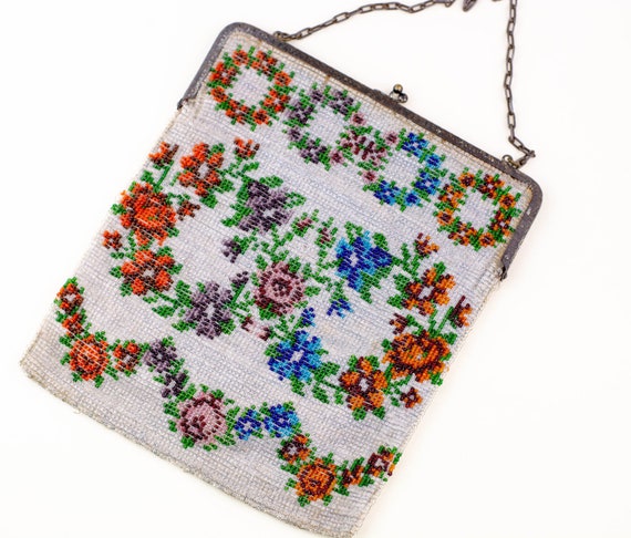 Antique Beaded Purse | Microbead Purse | 1920s Han