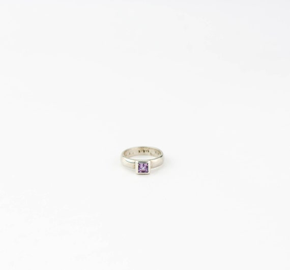 Vintage Amethyst Ring | Vintage sterling silver Am
