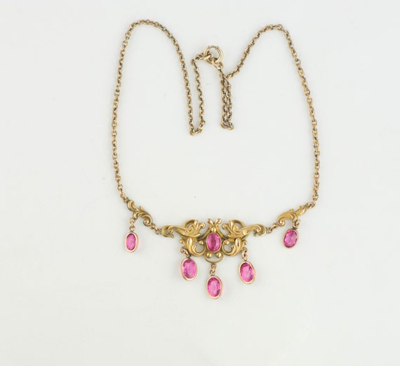 Antique Gold Filled Edwardian Festoon Drop Neckla… - image 10